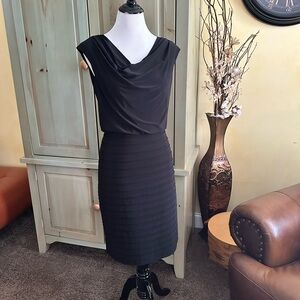 Adrianna Papell Black Midi Dress